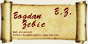 Bogdan Zebić vizit kartica